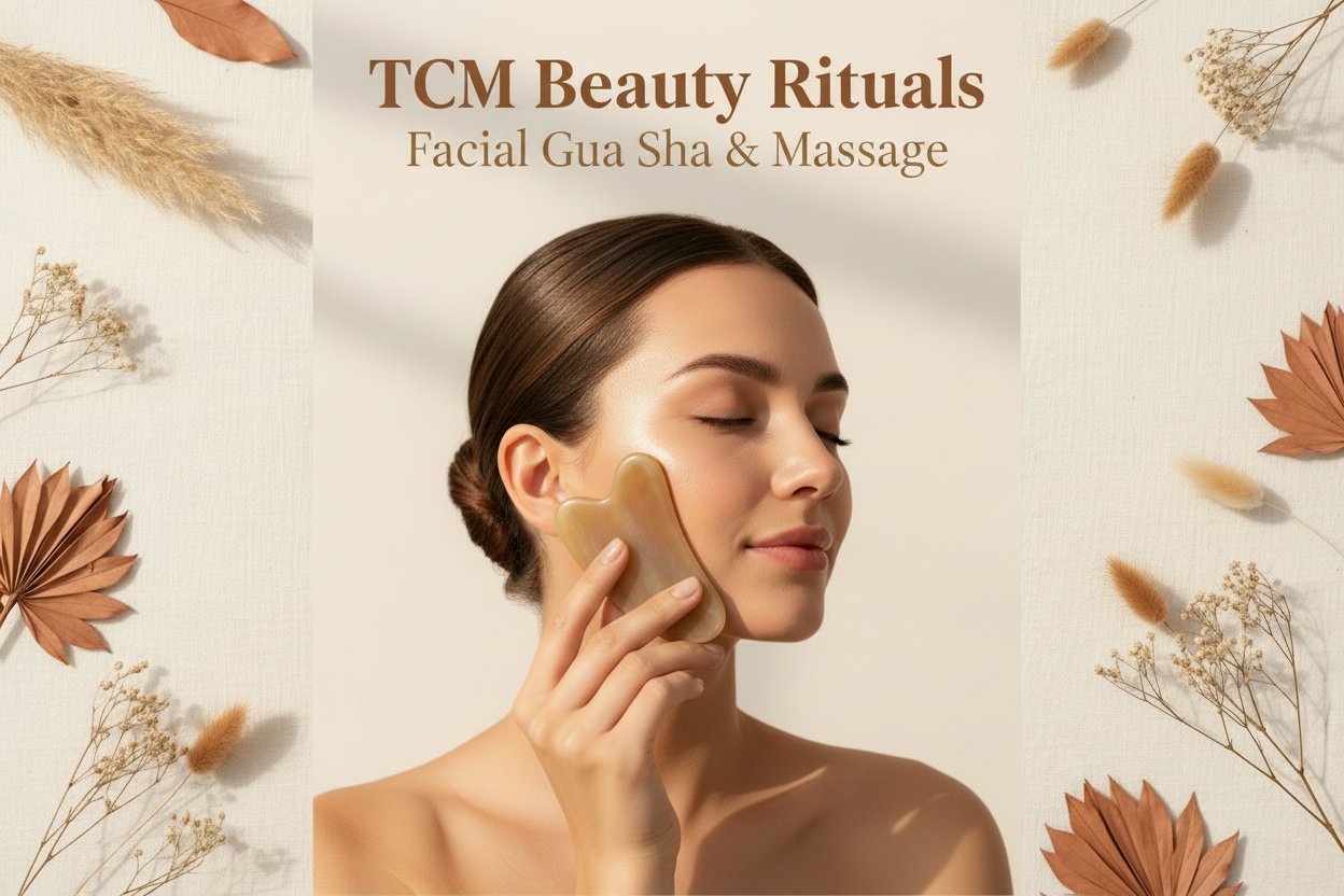 TCM Beauty Rituals Banner - Light Brown Gua Sha
