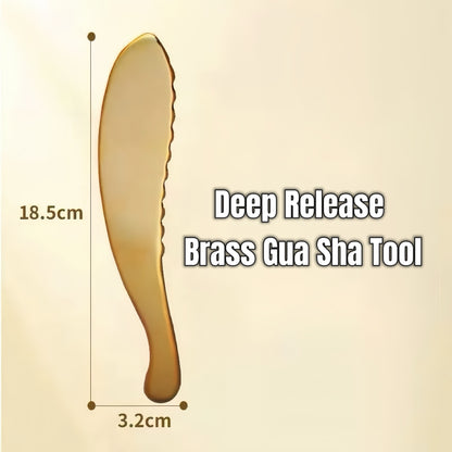 Deep Release Brass Gua Sha Tool -  Meridian Flow （Full-Body Tension Relief & Circulation Support） Miss Maya Shop