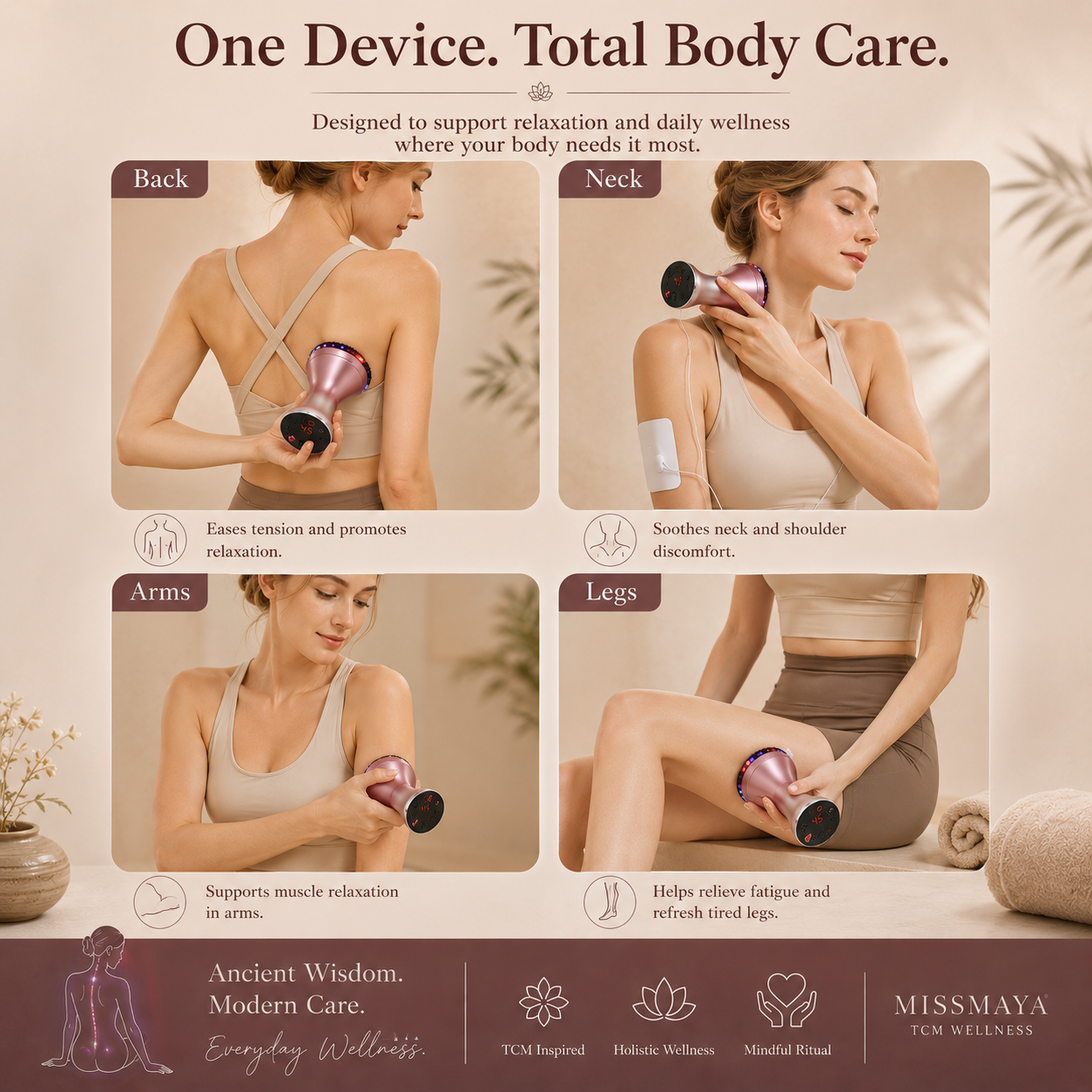 WarmPulse Microcurrent Body Massager | TCM Wellness Edition