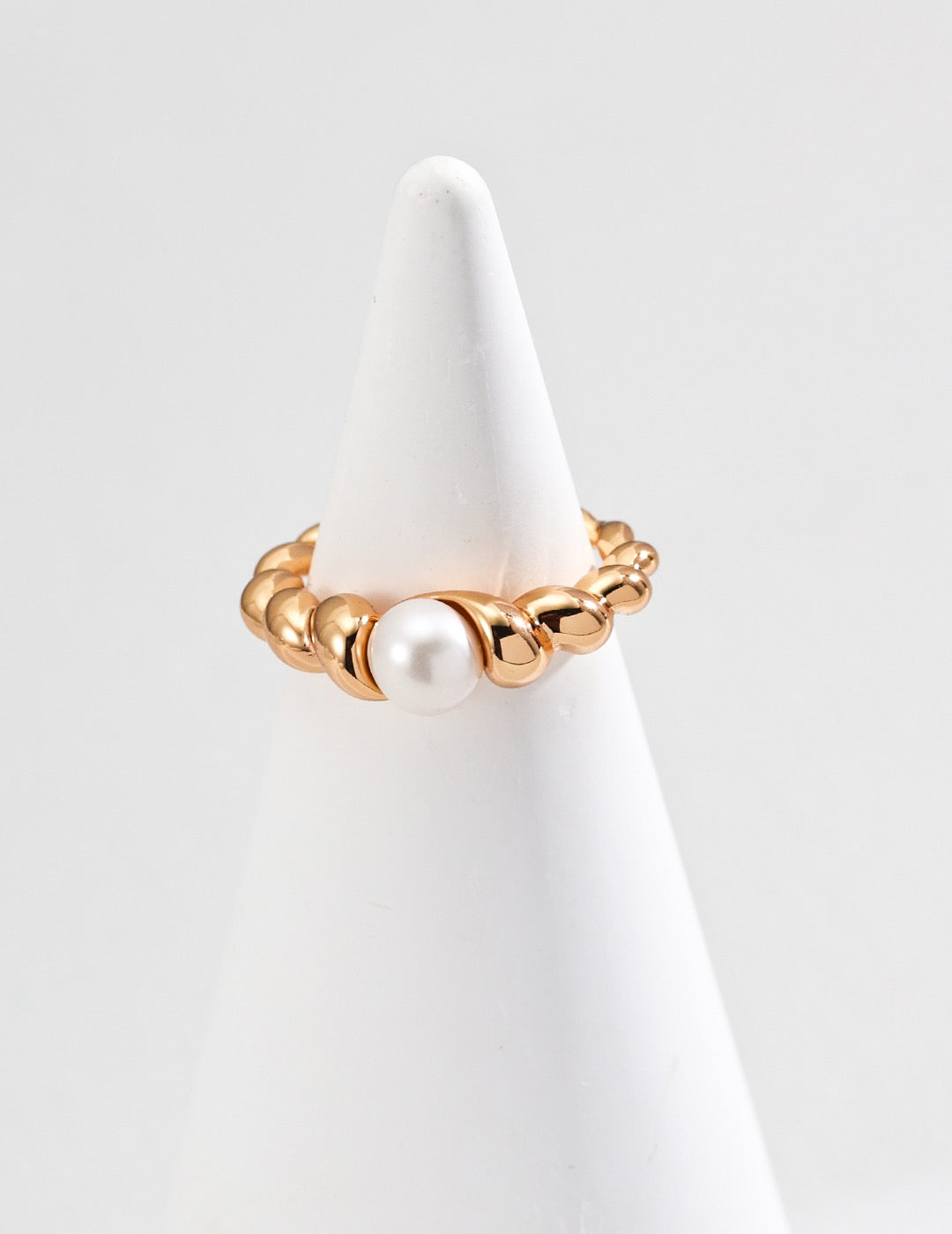 S925 silver simple natural pearl ring -J0270