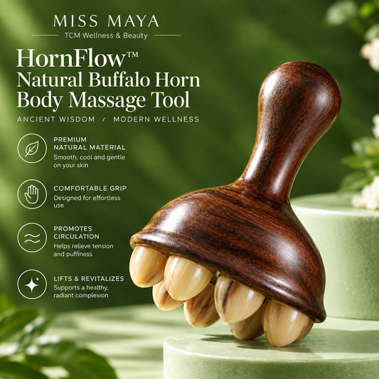 HornFlow™ - Natural Buffalo Horn Body Massage Tool
